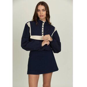 NWT Gold Hinge Vintage Navy MotionCloud A-Line Skirt